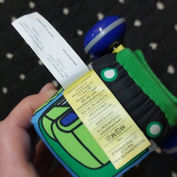 Melissa & Doug Pull-Back Construction Vehicles•Soft Baby Toy•Set of 4 - Picture 9 of 12